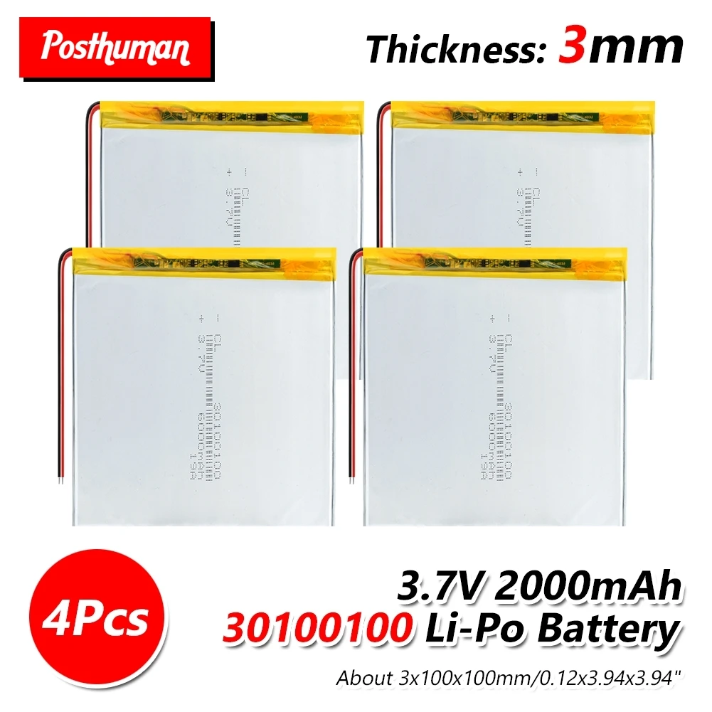 

6000mah 3.7v 30100100 polymer lithium ion battery backup power lithium battery for tablet rechargeable LIPO battery
