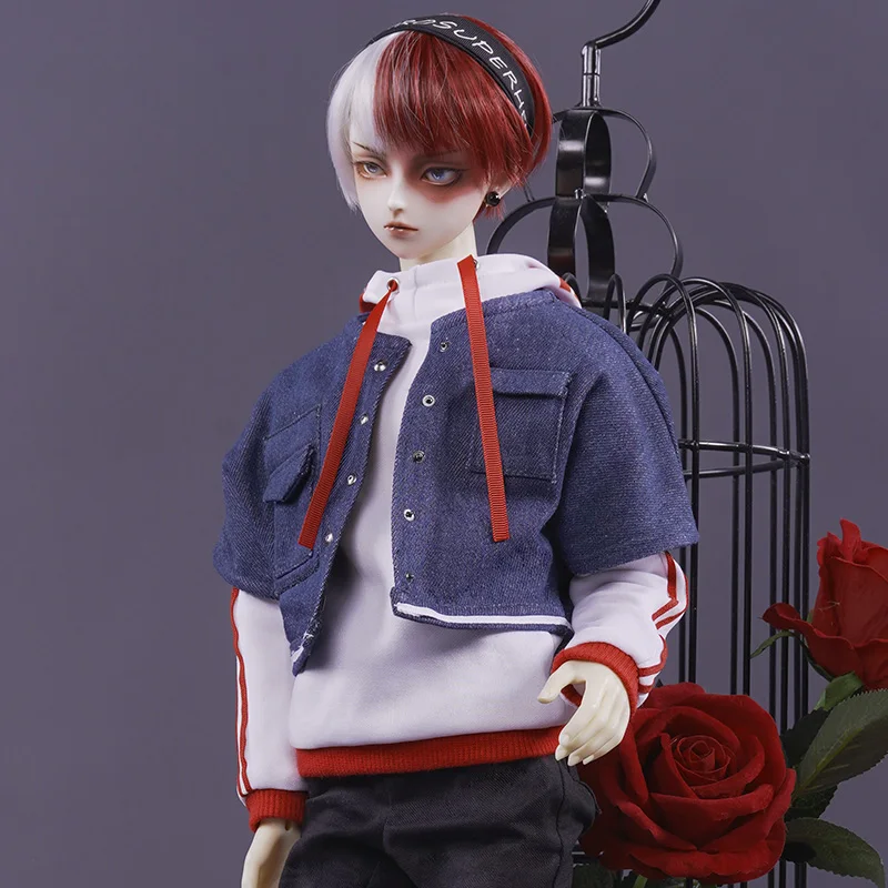 Animal My Hero Academy Cos Todoroki Shoto одежда Топ и штаны костюм BJD 1/3 Одежда для кукол uncle bjd предоплата