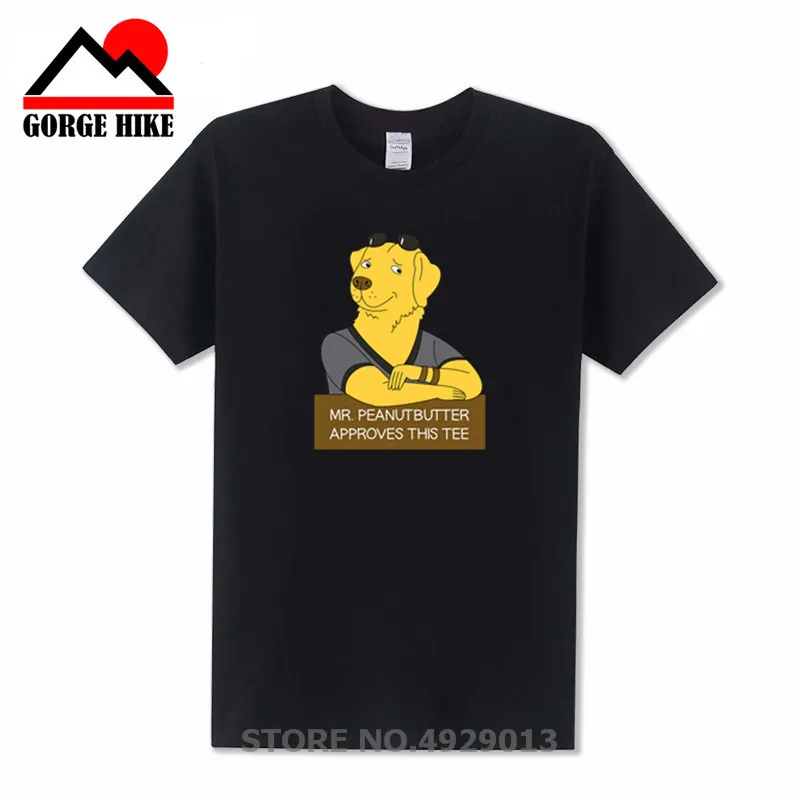 

Funny Fashion Brand Clothing Manga Bojack Horseman t-shirt men Anime Mr.Peanutbutter Approved This Tee man family Party t shirt