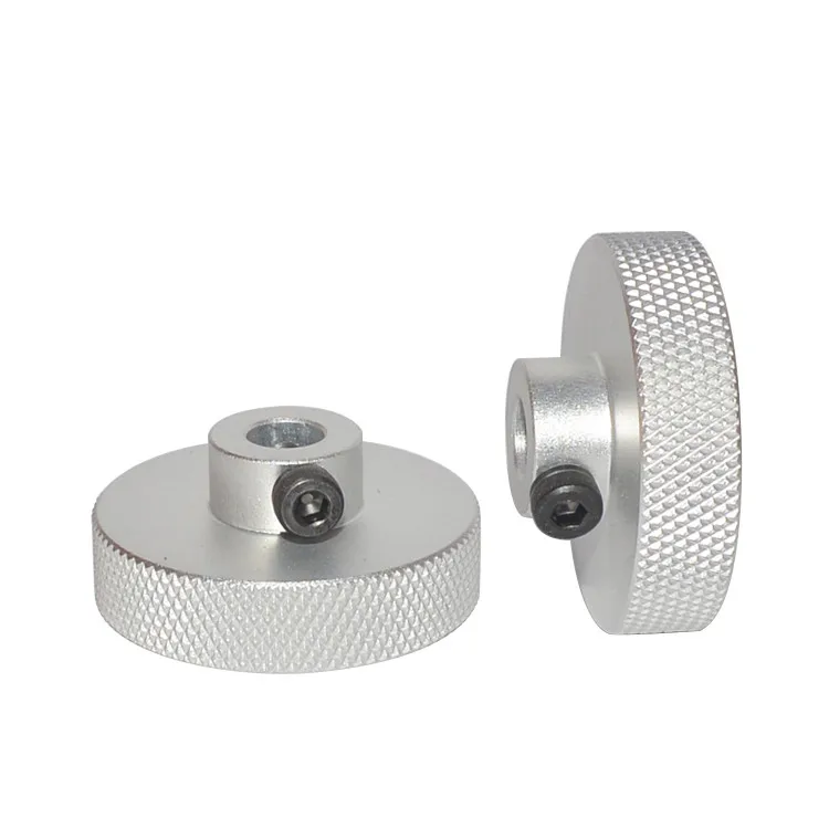 

aluminum NEMA17/23 stepper motor hand wheel jog knob 5/6.35/8/14mm bore size