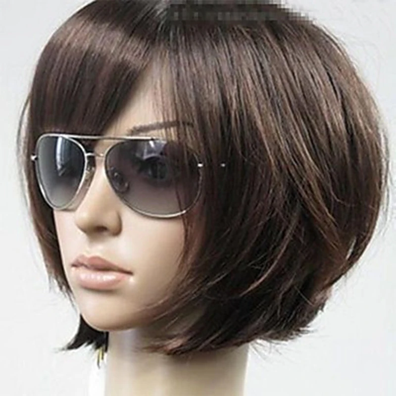 woman s vogue brown straight short synthetic wigs