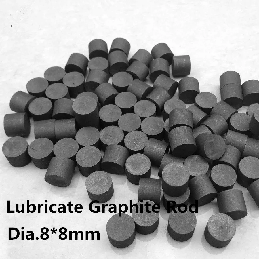 Lubricating Graphite Rod  Dia.8*8mm     For self-lubricant bearings, fixed-inlay......FREE SHIPPING  50pcs/set