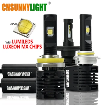 

CNSUNNYLIGHT Canbus LED Headlight Car Bulbs H7 H11 9006 9005 H4 D1 w/LUMILEDS MX70 Chips 14000Lm 5700K No Error Automotivo Light