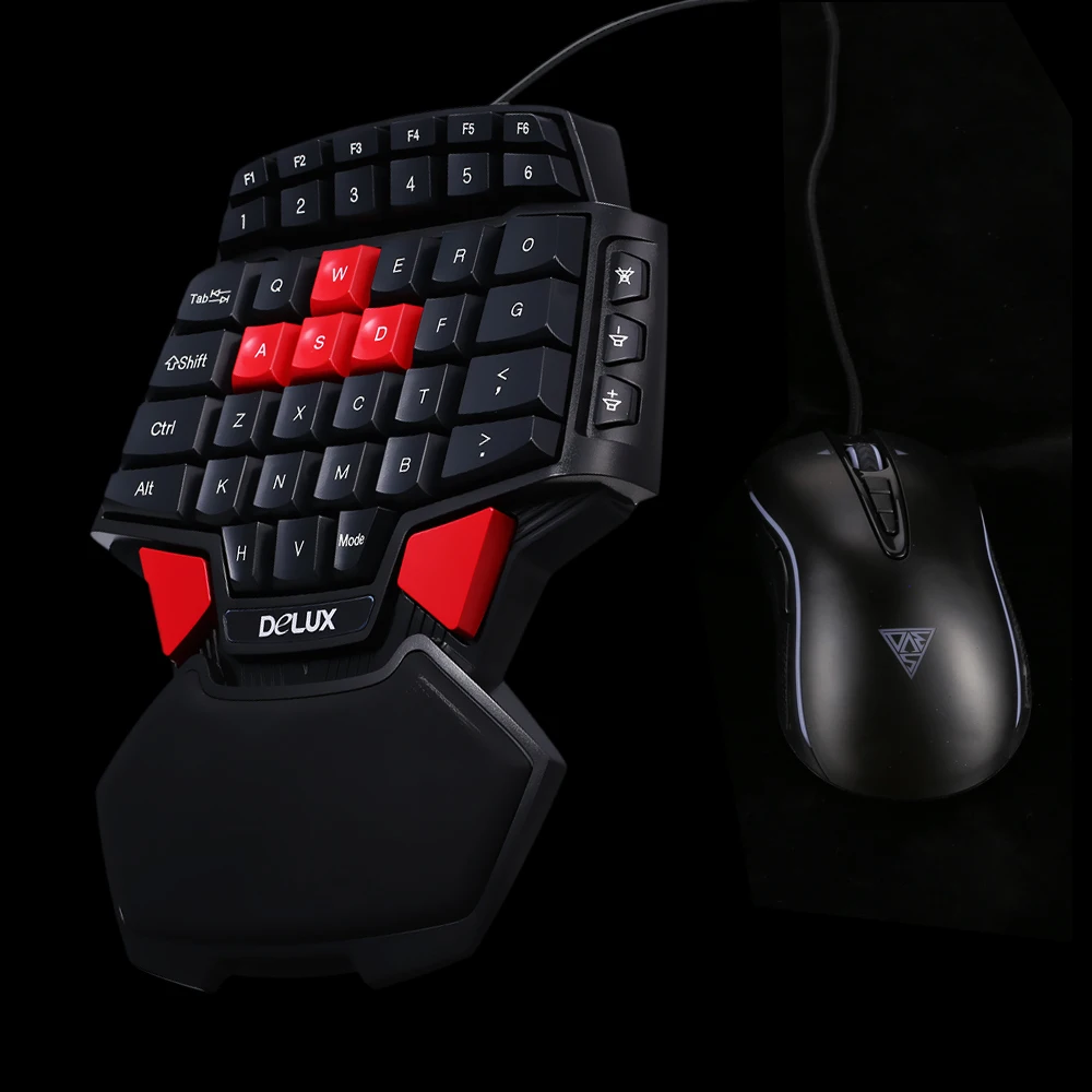 Клавиатура Delux T9 с 47 клавишами игровая клавиатура одной рукой профессиональная