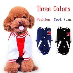 Мода Спортивный стиль пиджаки щенок одежда для животных маленькая собака кошка прохладный бейсбол равномерное пальто куртки весна осень 3