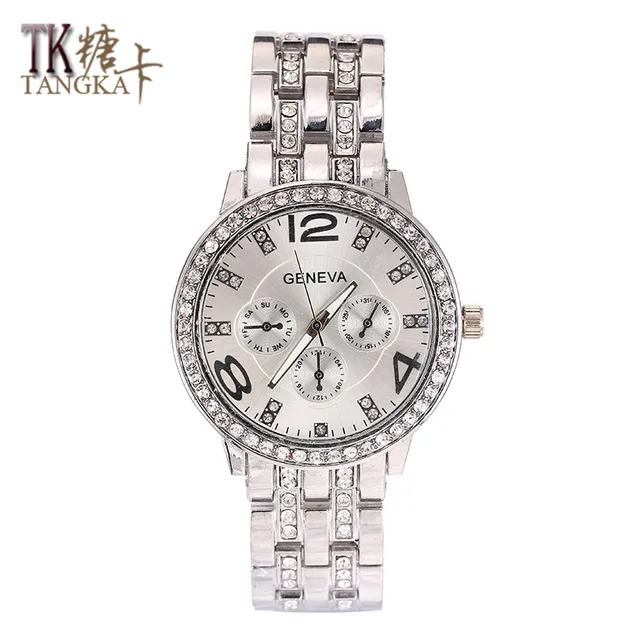 2017 Hot Sale Fashion Women's watches classic Round Crystal Quartz Watch stainle 2017 Hot Sale Fashion Women's watches classic Round Crystal Quartz Watch stainle