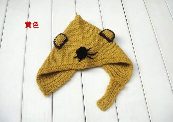 Зимние модные дизайнерские детские шапки теплые вязаные шапки - Цвет: yellow