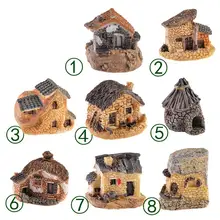 Venda quente Estilo Mini Pequena Casa de 15 Casas DIY Artesanato Brinquedos Figura de Fadas Musgo Terrário Ornamento Do Jardim Da Paisagem Decoração