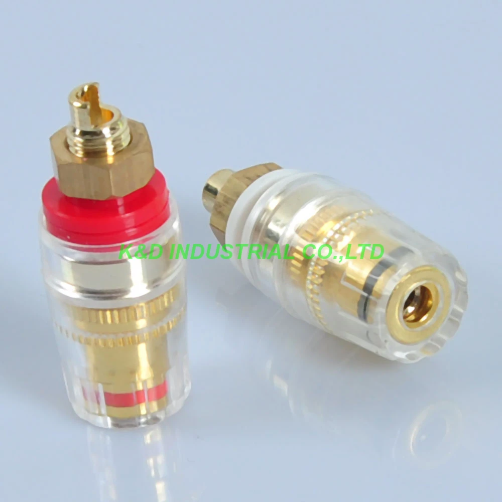 

1Pair Speaker Copper Tube Amp Power Amplifier Terminal Plug Binding Post 46mm