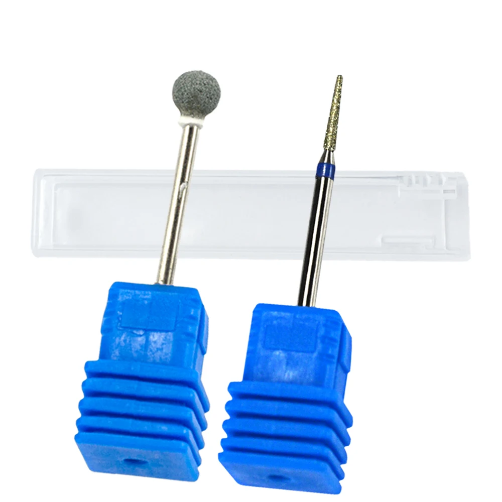 

2PCS Spherical Ceramic Diamond Drills for Nails Burrs Electric Grinding Milling Cutter Nail Drill Bit Accessory Nail Files CH296