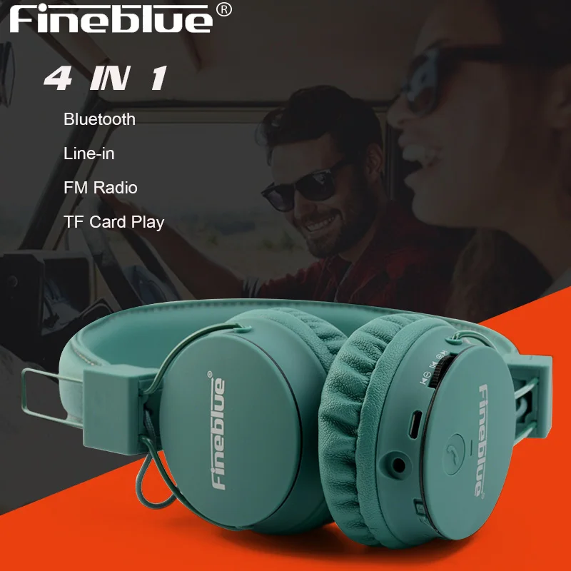 Оригинальные беспроводные Bluetooth наушники 4 в 1 FineBlue 3D стерео гарнитура с глубокими