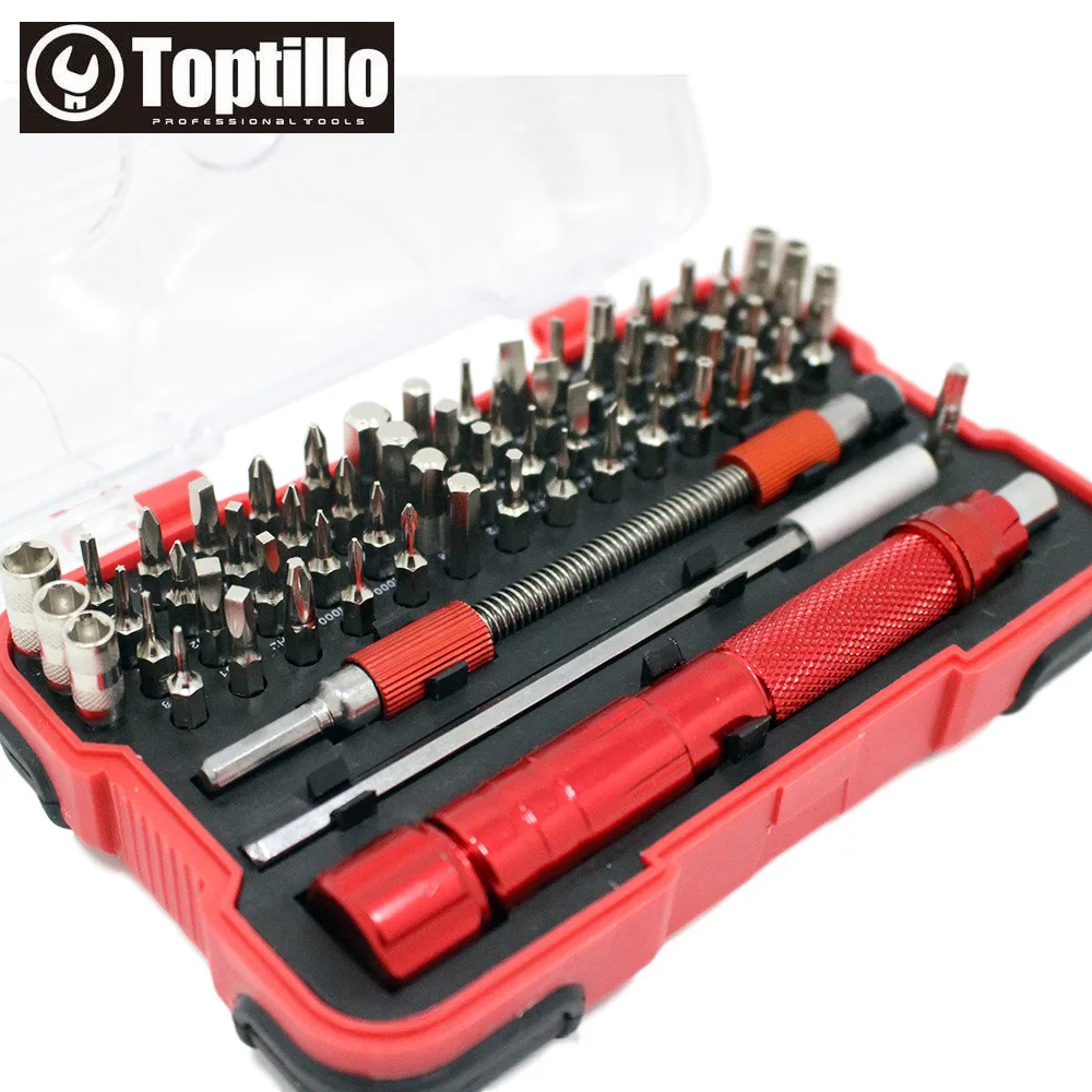 TOPTILLO New 65 in 1 Bit Driver Kit Precision Screwdriver Bit Set with