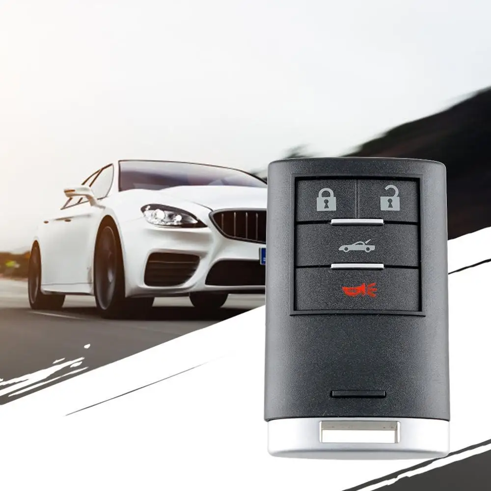 

Mini Remote Key Case Shell Case Only for Chevrolet Corvette Cadillac Smart Key 4 BTN M3N5WY7777A