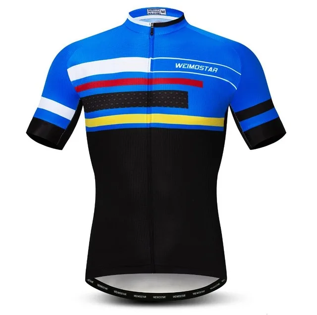 thumbnail image 1 of Maillot de ciclismo para hombre, maillot de bicicleta de montaña, camisetas de bicicleta de montaña profesionales, camisetas de manga corta para carretera, ropa de ciclismo, ropa de carreras negra, 1 of 5