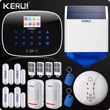 Iphone Android App GSM Home Security Alarm System SMS RFID Touch Keypad Outdoor Solar Siren Door