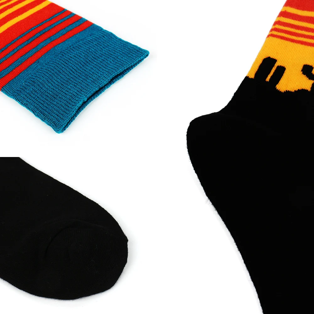 LeFifino стиль Мужские Модные Цветные чёсаные хлопковые носки фруктовые носки с ананасами бургер еда Soks кактус счастливые носки Le49639