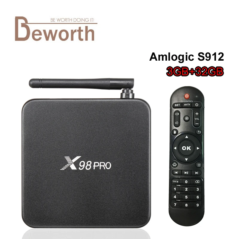 

3GB RAM 32GB X98 PRO Metal Case Android TV Box 3G/16G 2G/16G Android 6.0 Amlogic S912 Octa Core 4K H.265 Smart Set Top Boxes