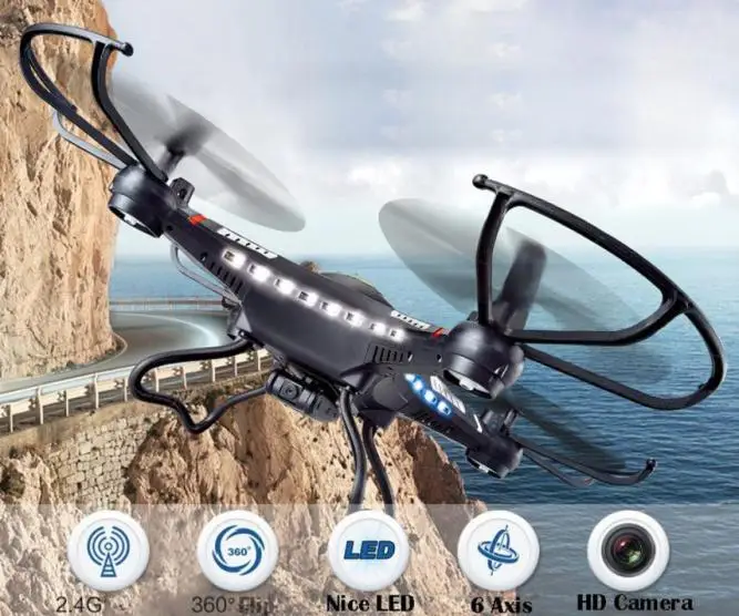 JJRC H8CH 2,4G 4CH 6-Axis Gyro RC Quadcopter Drone RTF w/HD/2.0MP Cámara mágica de juguete pista 5,16
