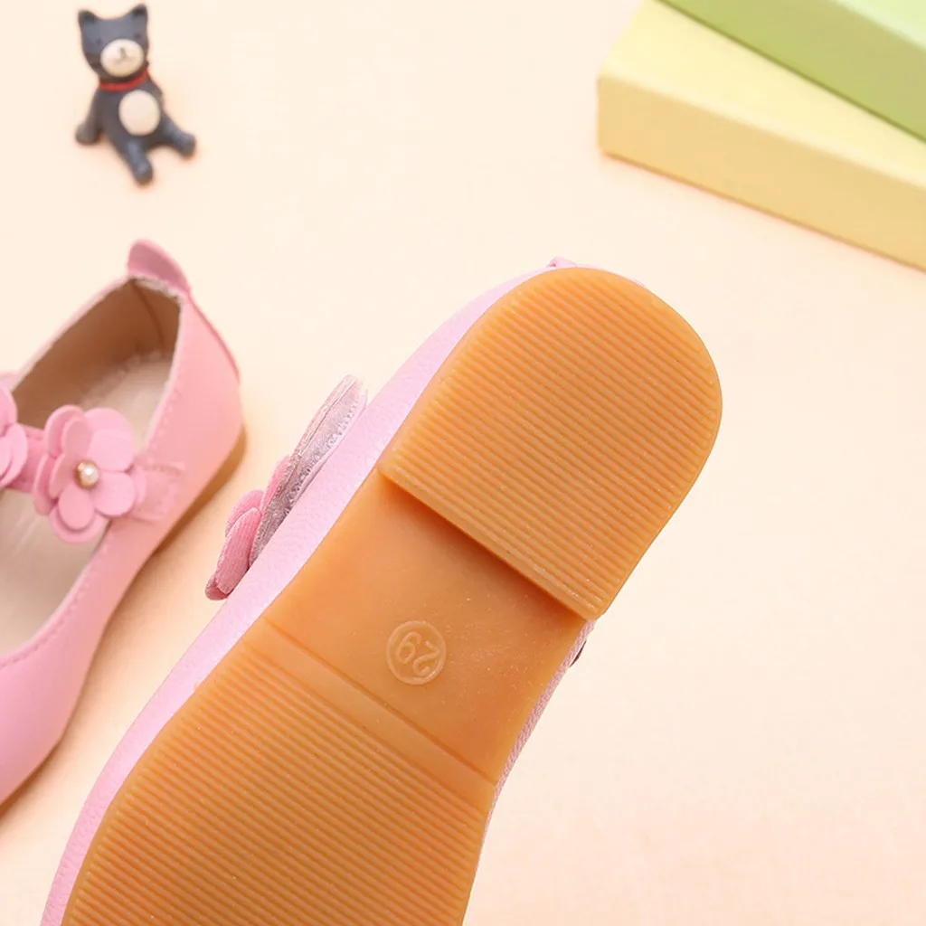 Детская обувь для девочек с однотонным цветком; Студенческая мягкая Танцевальная обувь принцессы для маленьких девочек; обувь принцессы; тонкие туфли;# XTN