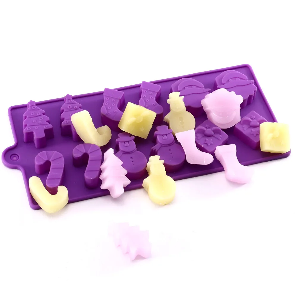 T0916P0158A Silicone Mold Santa Claus Snowman Pine Wand Sock detail 10