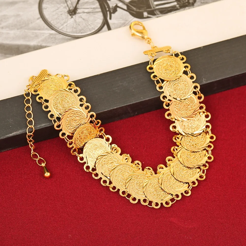 Coin Bracelets For Women Gold Color Money Sign Bracelet Great Money