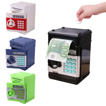 

Electronic Piggy Bank Safe Money Box for Children Gift Digital Coins Cash Saving Safe Deposit ATM Machine Password Money Box