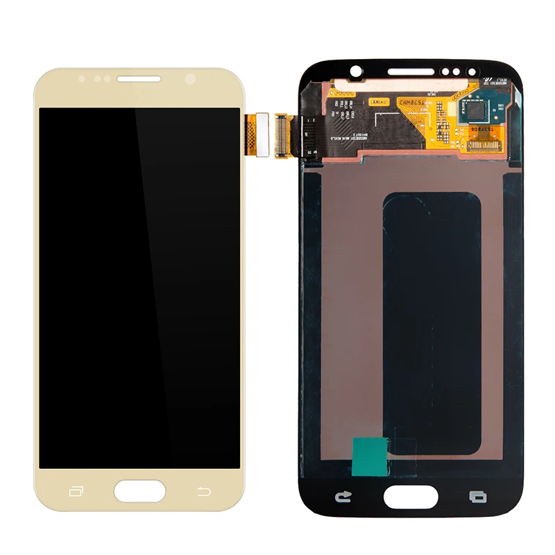 

5.1''Amoled Display with Frame for SAMSUNG Galaxy S6 G920 G920F Touch Screen Digitizer Assembly Replacement LCD Gold white Black