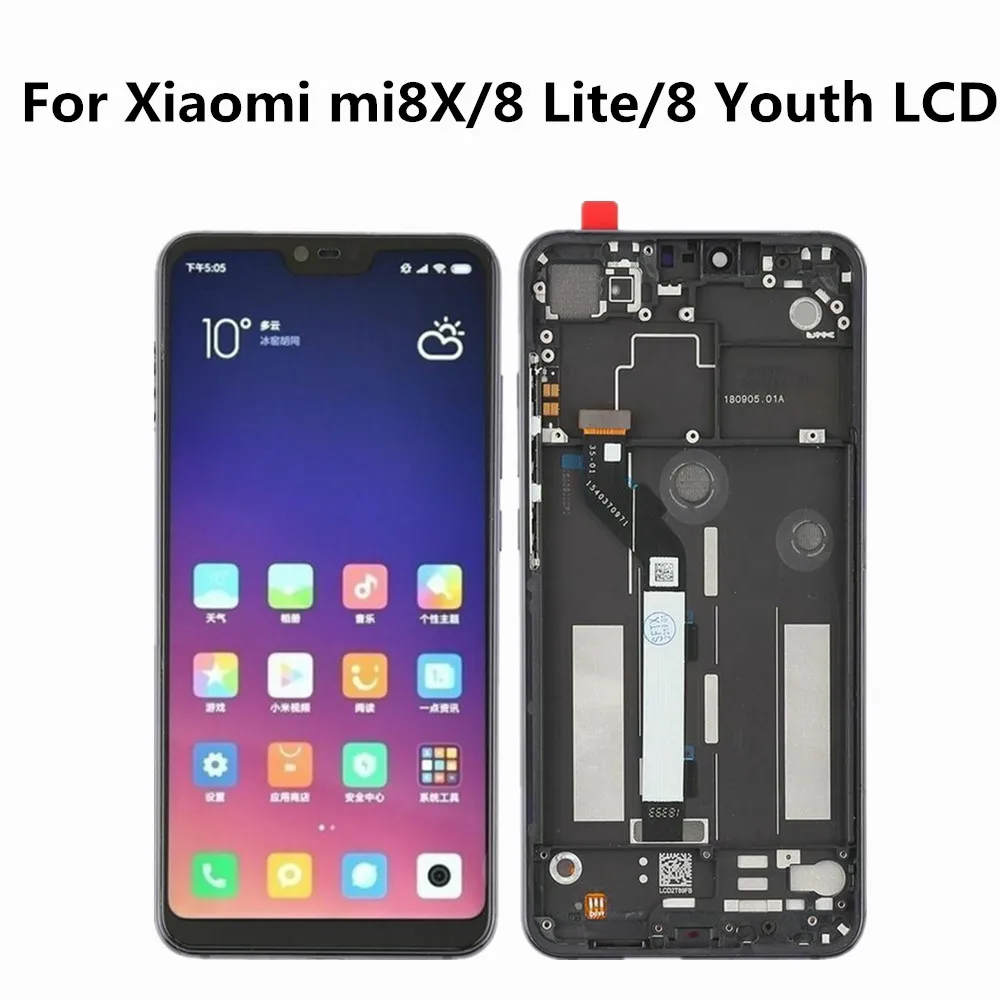 6,2" ЖК-дисплей для xiaomi mi 8 lite mi 8 Молодежный ЖК-дисплей и сенсорный экран mi 8x mi 8x дигитайзер сборка Замена xiaomi 8 lite