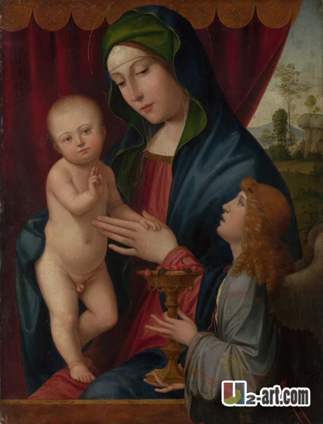 

Canvas Prints ( Francesco Francia) Best seller of painting printed on canvas for living room Religion-015