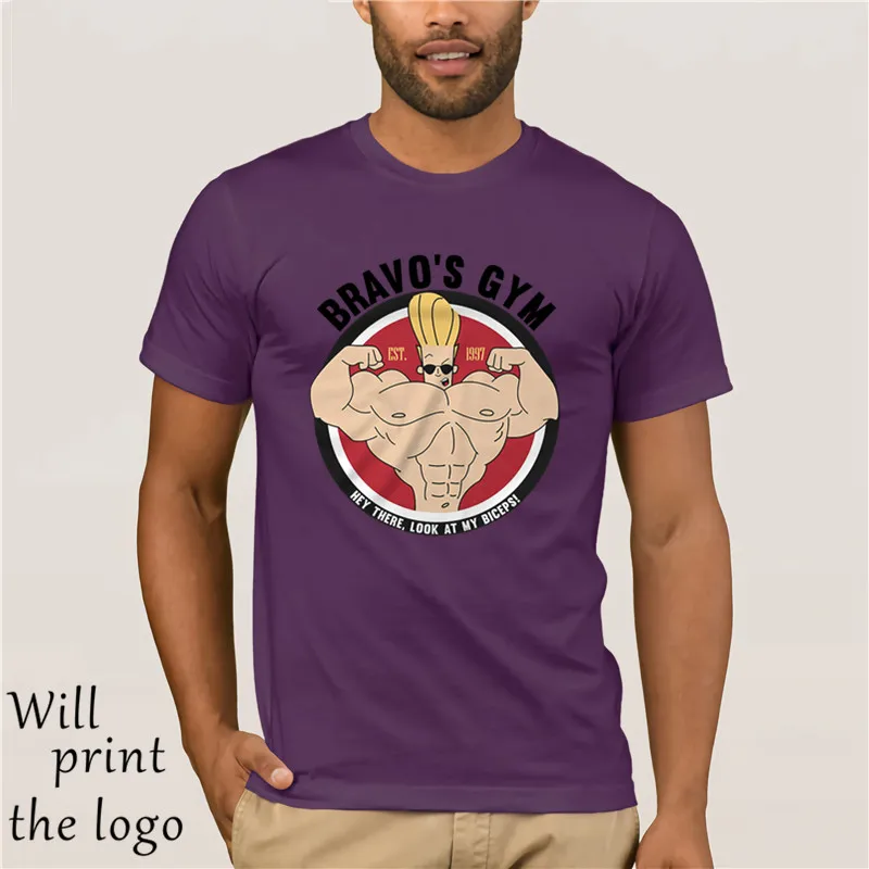 Johnny Bravo's Gym Футболка Привет из игры Look At My бицепс Спорт с символикой мультфильмов