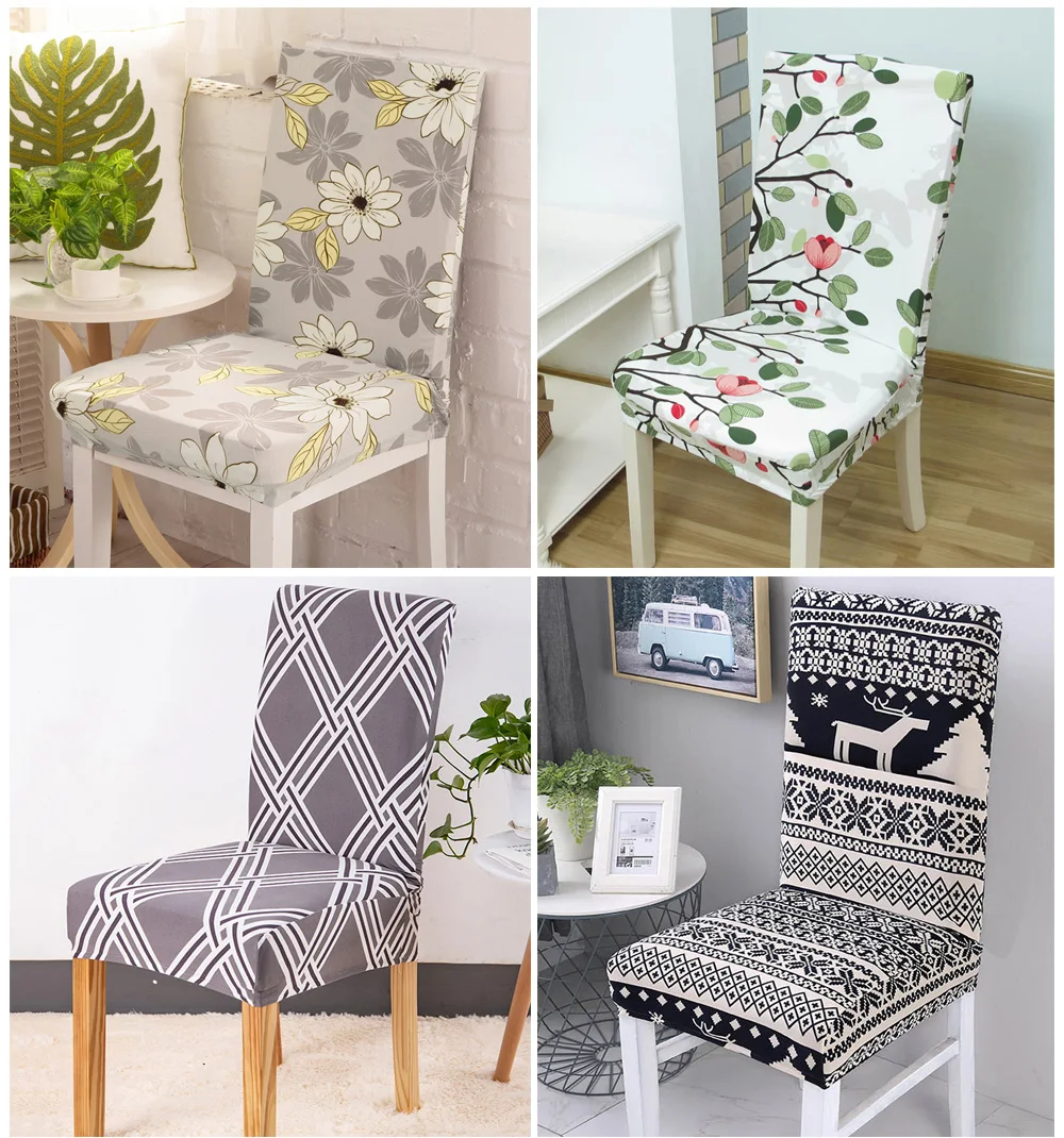 Spandex Chair Cover Stretch Seat Cover Chair Dining Slipcover Chair Furniture Covers housse de chaise Kitchen Chair Covers 1pc (10)