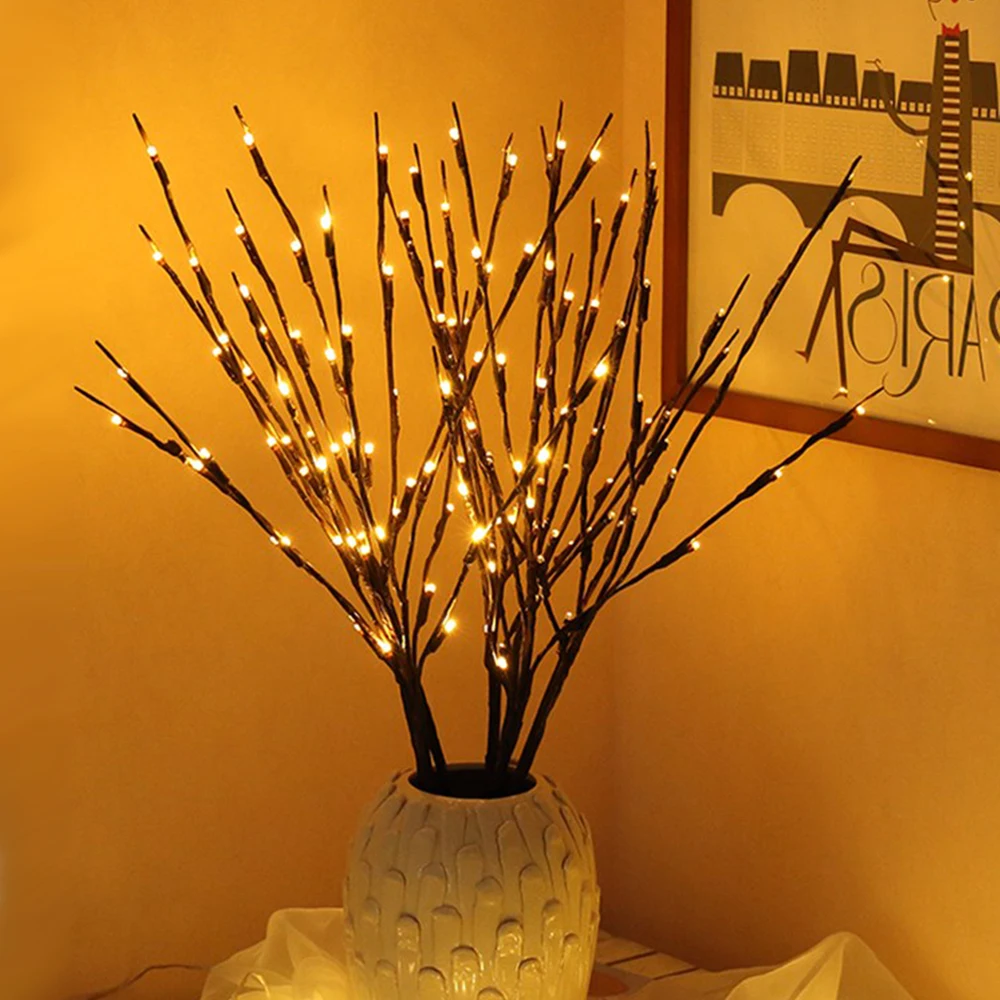 Светодиодный Светодиодная лампа для дома декоративная ветка дерева теплый белый детский ночник Рождественский фестиваль вечерние