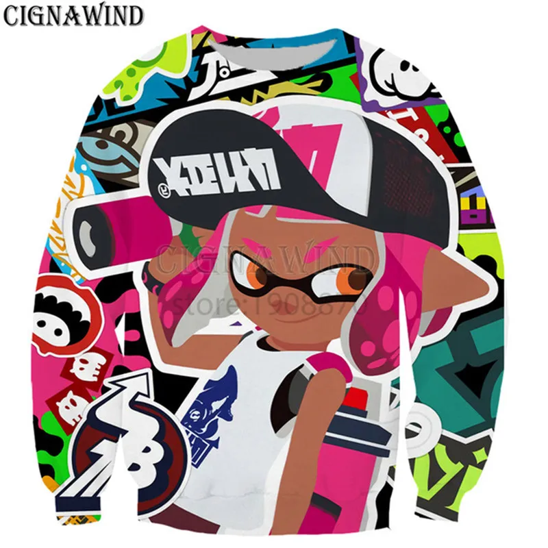 New arrival funny hoodie men/women game Splatoon 3D printed hoodies