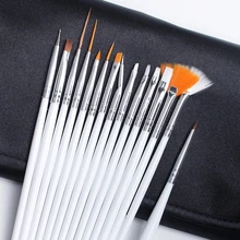 20 шт./лот ногтей Книги по искусству кисти ручки щетки для ногтей UV гель лак для ногтей Живопись Рисунок кисти маникюрный набор, набор инструментов Комплект