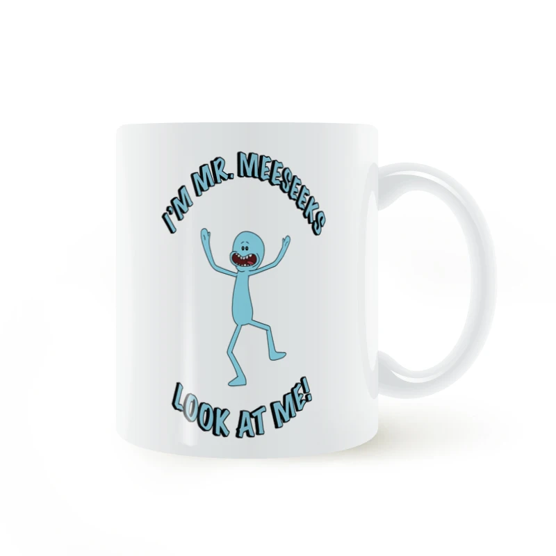 

Rick and Morty Mr Meeseeks Mug Coffee Milk Ceramic Cup Creative DIY Gifts Home Decor Mugs 11oz T1066