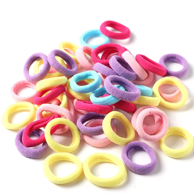 Mix colors 2 50 шт./лот, для девочек, 3,0 см, нейлоновые эластичные резинки для волос, резинка для волос, конский хвост, аксессуары для волос - Цвет: Mix colors 2