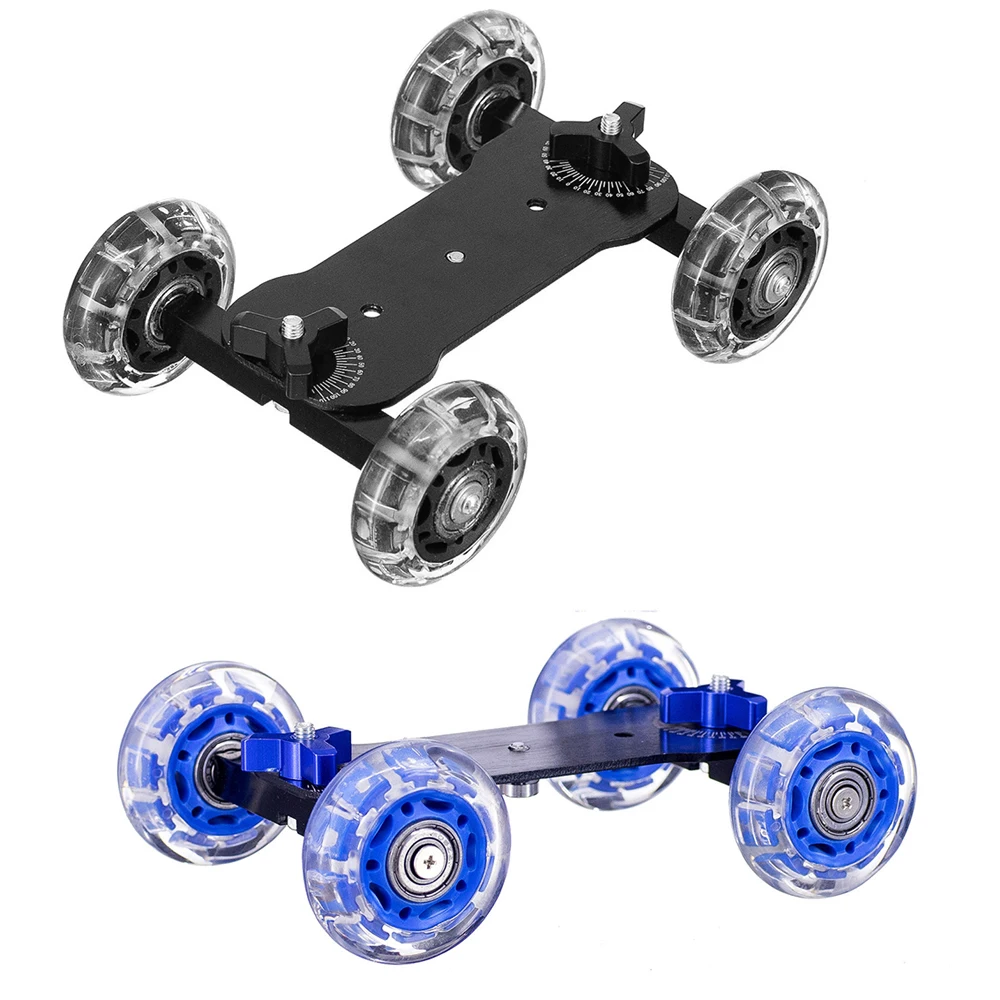 

Tabletop Mobile Rolling Sliding Dolly Stabilizer Skater Slider Magic Arm DSLR Camera Rail Stand Photography Car