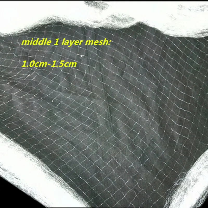 Quatily gill net H1.3*L55 M 3 layer sink net fish trap sticky fishing net china outdoor pesca fishing network