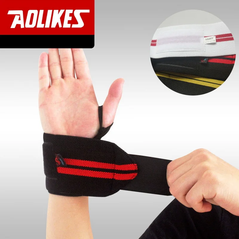 AOLIKES 1 Pair Weightlifting Wristband 