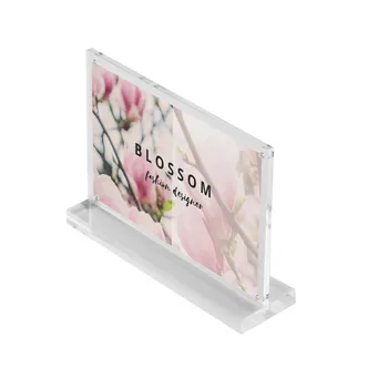 

A5 Horizontal Acrylic Photo Frame Coutertop Menu Stand Desk Sign Price Tag Display Advertising Picture Poster Frame Magnetic
