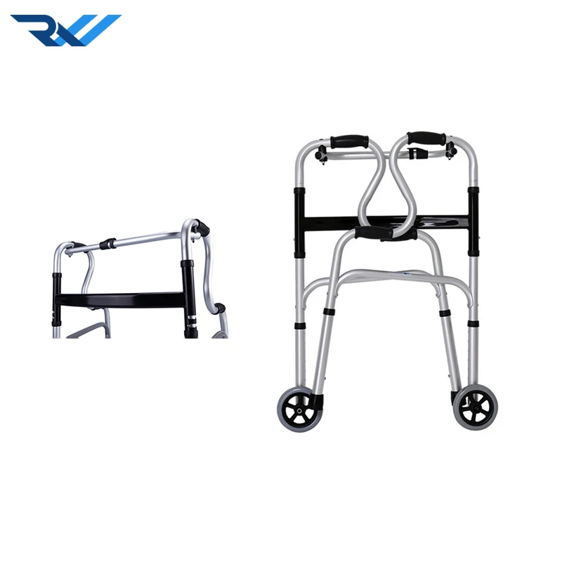 Алюминиевые регулируемые легкие ходячие приспособления с колесами для пожилых людей и инвалидов