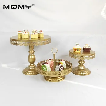 

Cupcake Gold Pink Dessert Cup Metal 1 Tier Bread Display Hanging Crystal Cake Stand