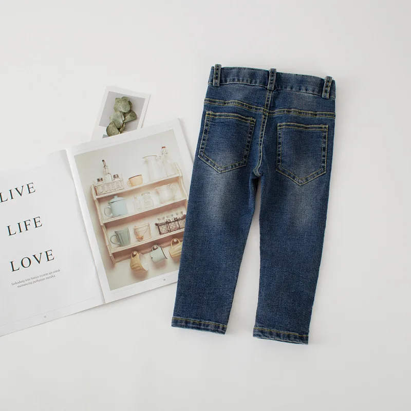 Autumn 2018 New Style Girls Jeans Kids Clothing Pants For Girls Spring Trousers Children Jeans Elastic Waist Fashion For Baby (18)