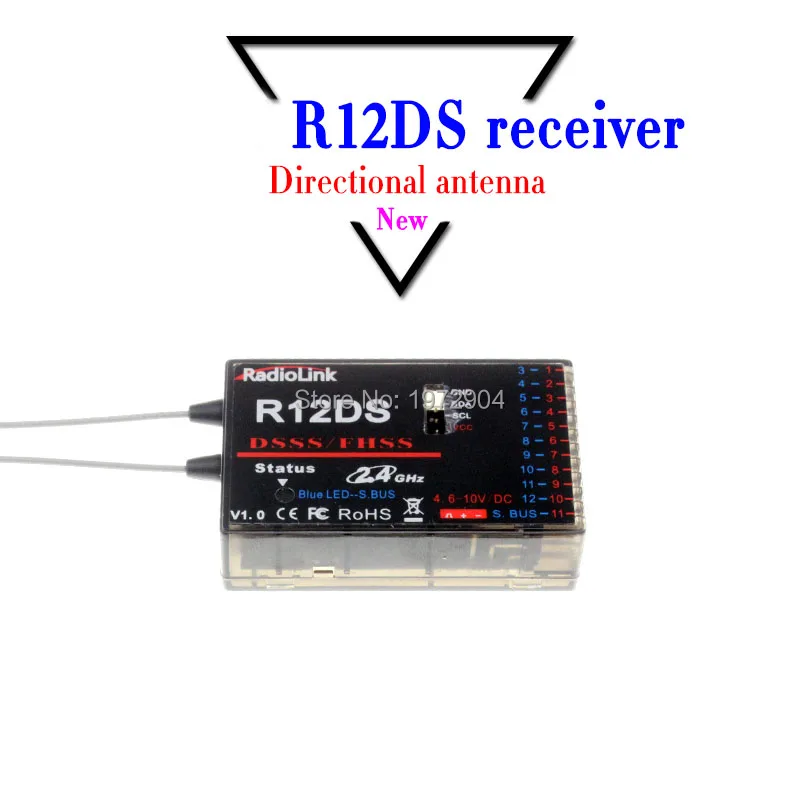 

New RadioLink R12DS 12CH 12 Channel Receiver 2.4Ghz For AT10 Transmitter