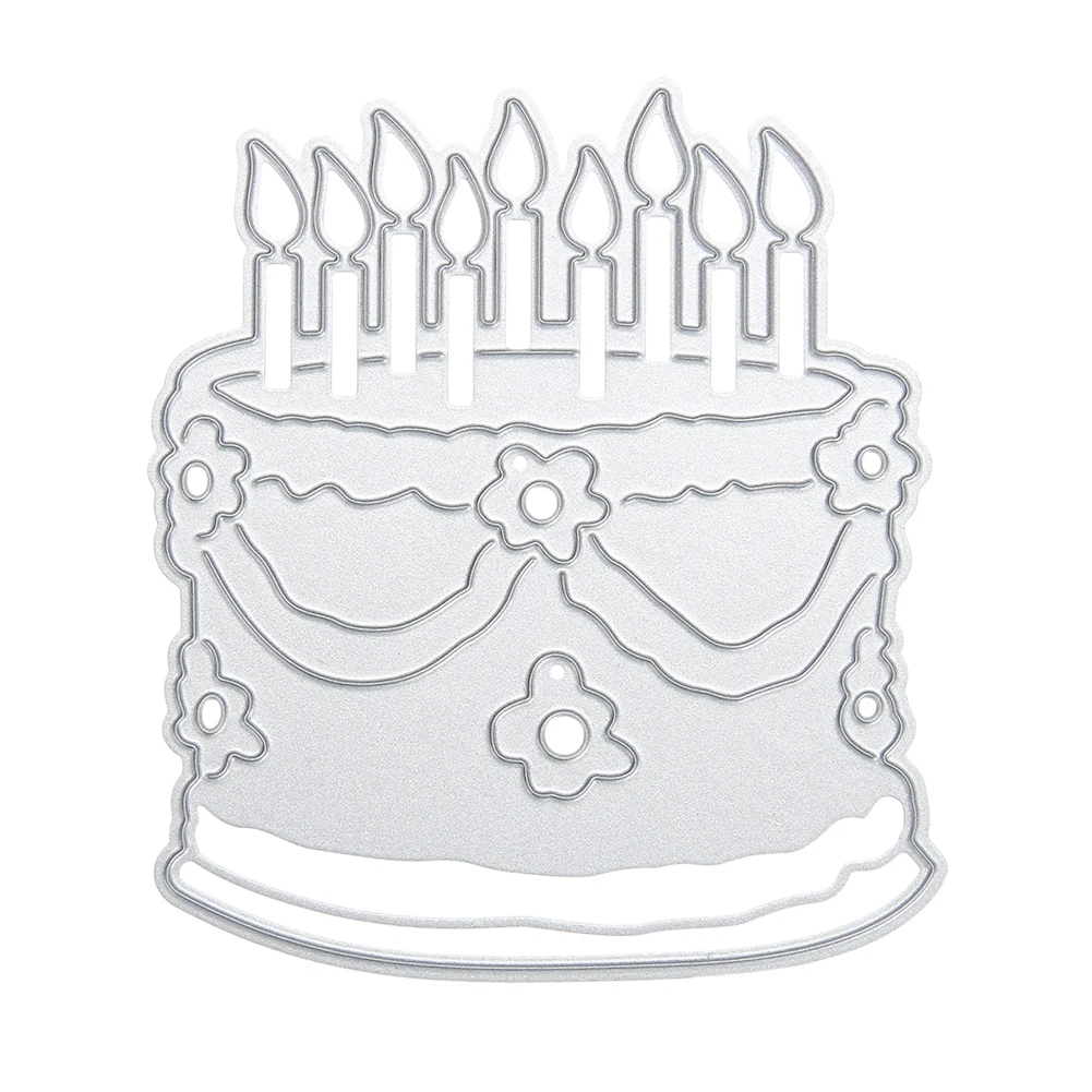 birthday cake pattern metal cutting dies stencils for diy