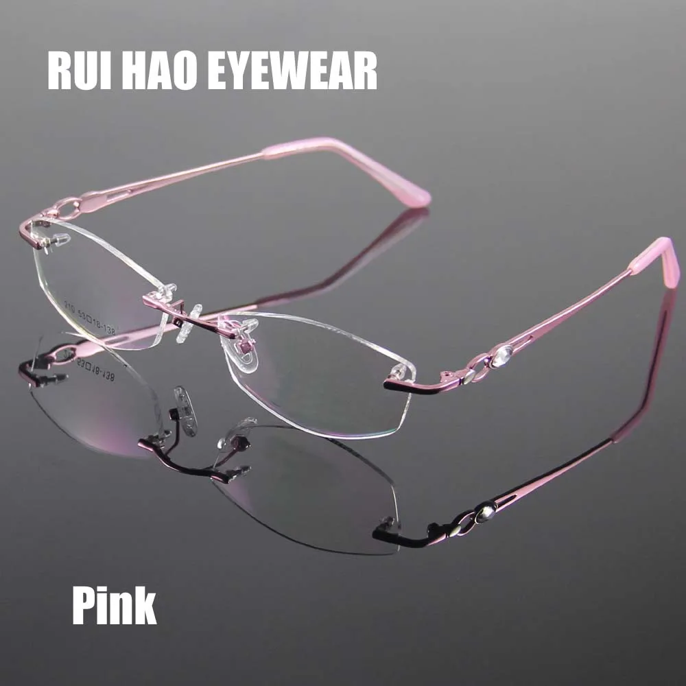 Женские очки без оправы, дизайнерские очки для женщин, оптическая рамка для очков, очки по рецепту, оправы для очков gafas