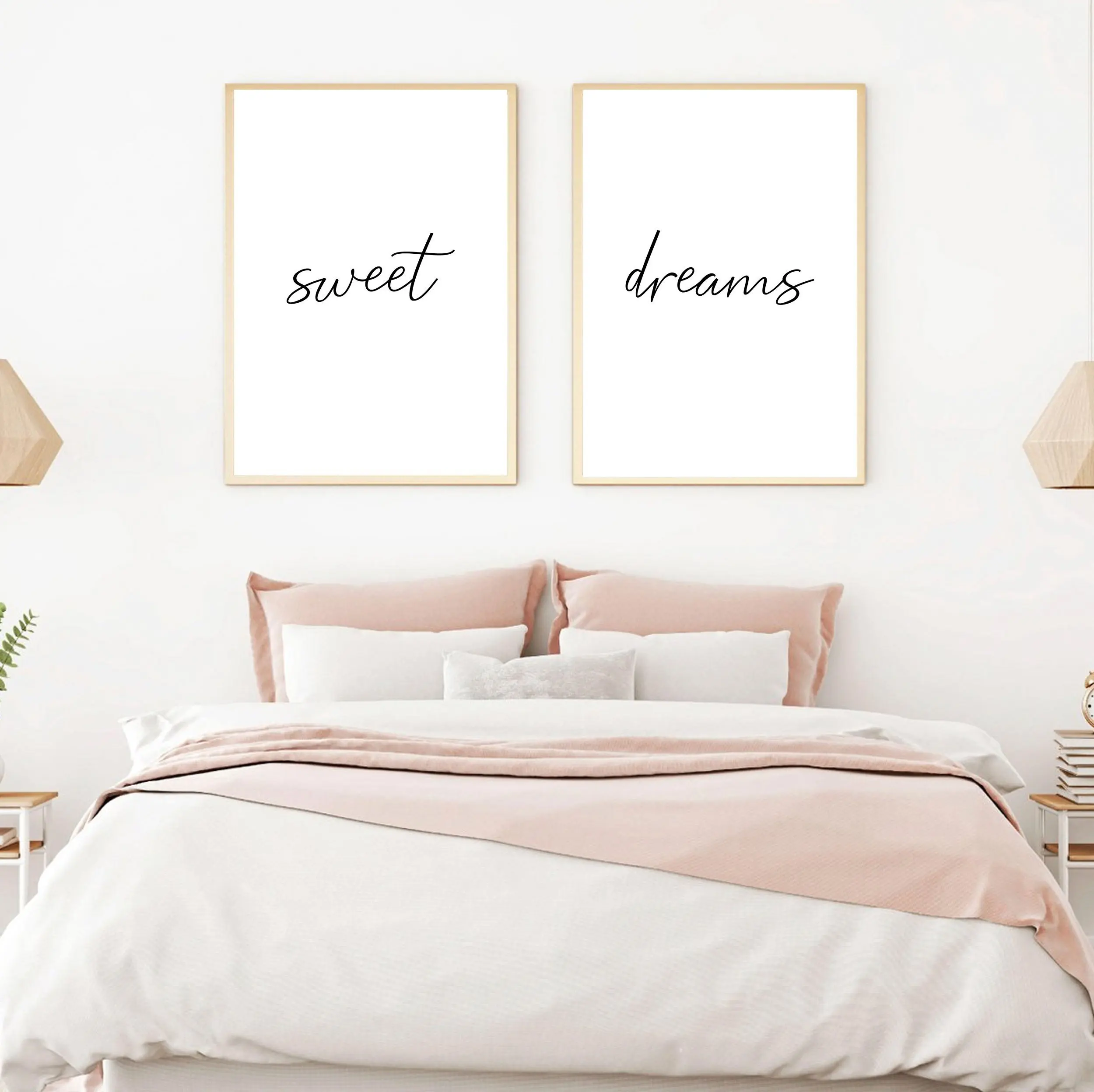

Sweet Dreams Print- Bedroom Poster Fashion Quotes Art Canvas Poster