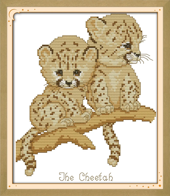

The cheetah,counted printed on fabric DMC 14CT 11CT Cross Stitch kits,embroidery needlework Sets, Home Decor
