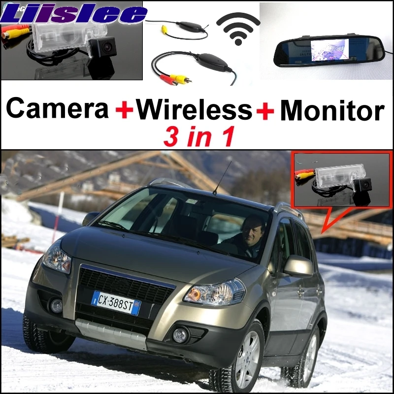 

Liislee Special Rear View Camera + Wireless Receiver + Mirror Monitor Easy DIY Parking System For Fiat Sedici Sedan 2005~2014