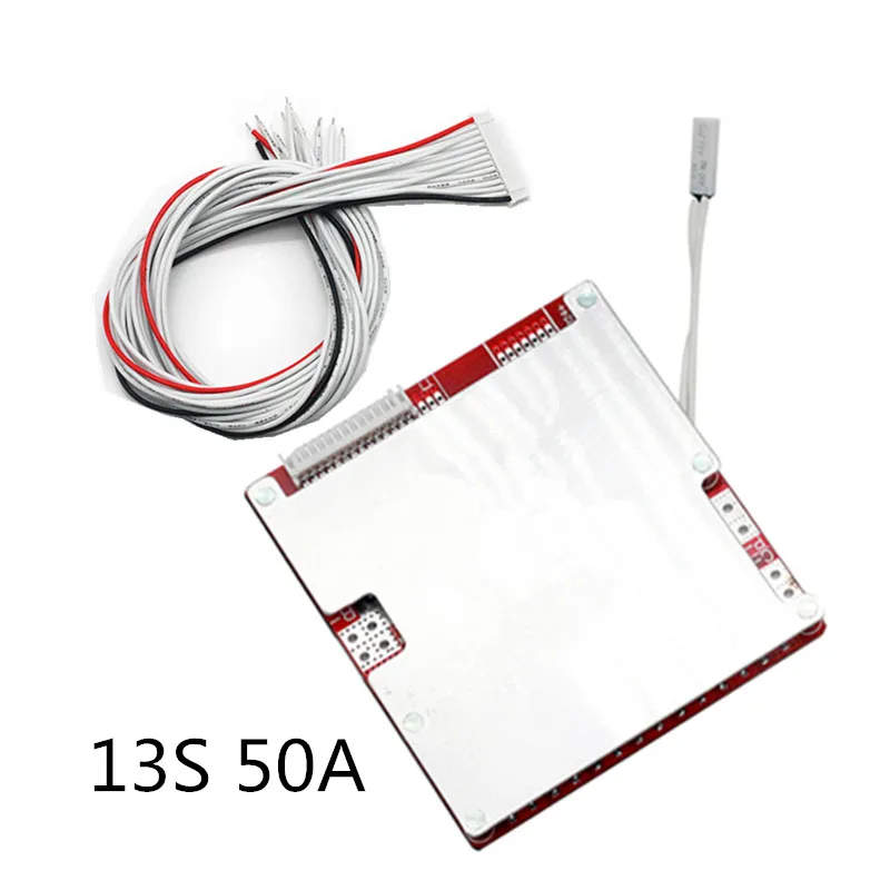 13S 48V 50A BMS плата полимерная 18650 Защита аккумулятора литиевая батарея